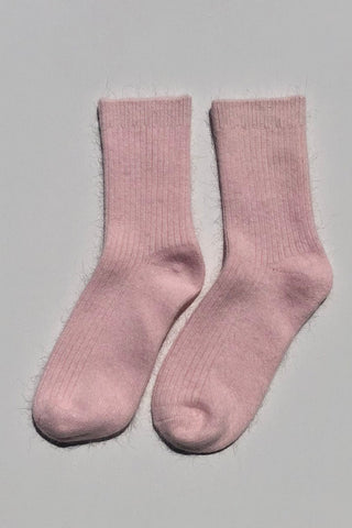 BILLY BAMBOO Angora Sock - Pastel Snow