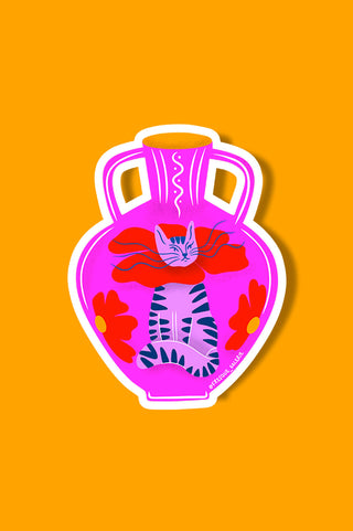 FRESCO Sticker Cat Vase