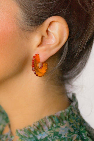 DCONSTRUCT Scalloped Small Hoop Earrings