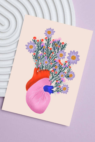 VIVIAN SOFIA Flowery Heart Poster