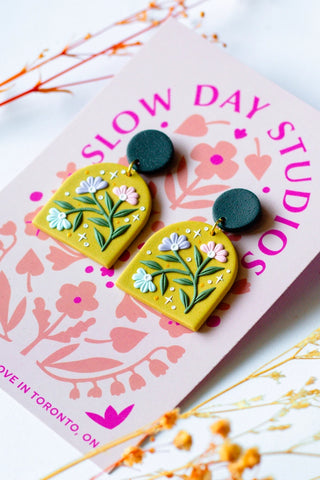 SLOW DAY STUDIOS Flower Dome Earrings