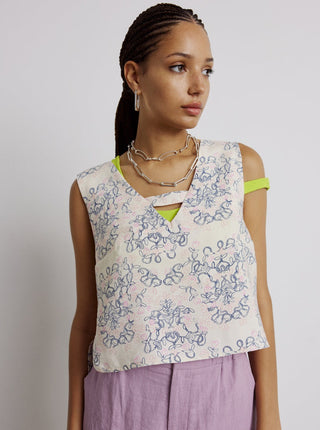 EVE GRAVEL Camisole Riley, haut avec un col v. Fait localement à Montréal, Québec.