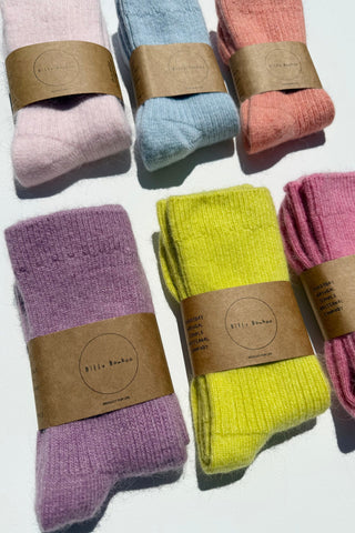 BILLY BAMBOO Angora Sock - Pastel Snow