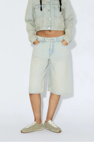 DR DENIM Bree Shorts - Stream Pale Vintage