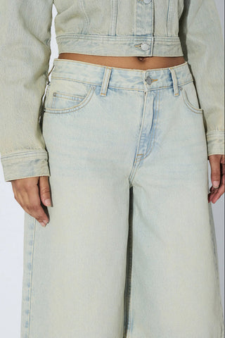 DR DENIM Bree Shorts - Stream Pale Vintage