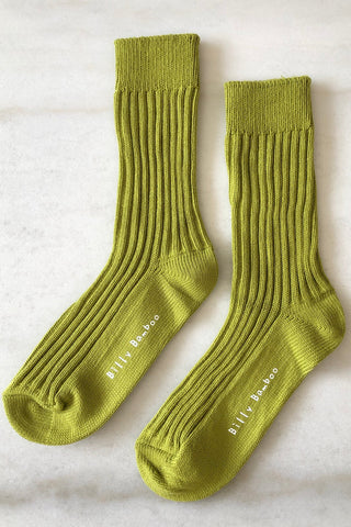 BILLY BAMBOO Ribbed Cotton Socks - Pastel