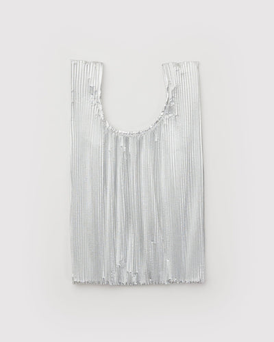 BAGGU Sac Plissé - Chrome Métallique