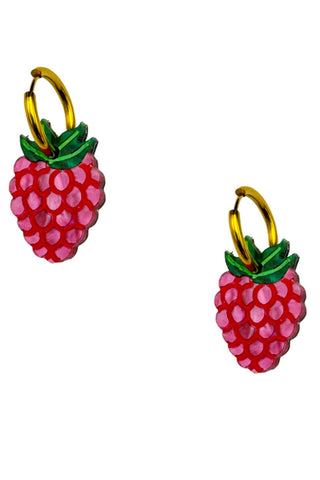 DCONSTRUCT Raspberry Hoop Earrings