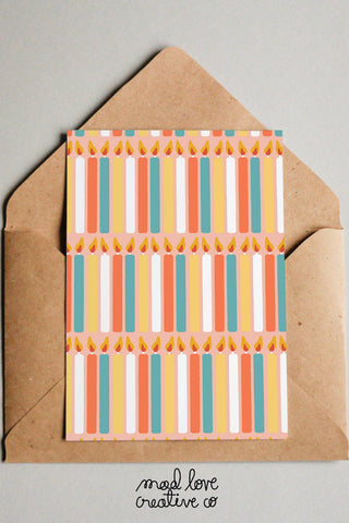 MAD LOVE CREATIVE Birthday Candle Card