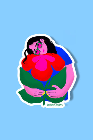 Flowery Hug Sticker Mural
