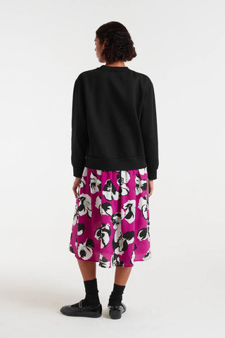 COMPANIA FANTASTICA Vivid Viola Midi Dress 