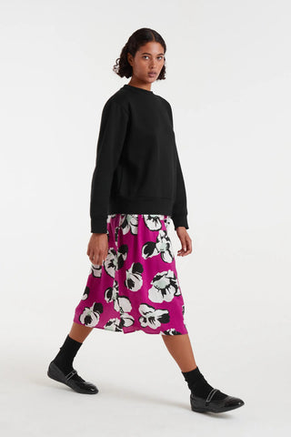 COMPANIA FANTASTICA Vivid Viola Midi Dress 