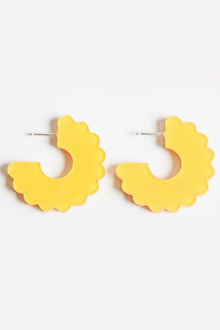 DCONSTRUCT Scalloped Small Hoop Earrings