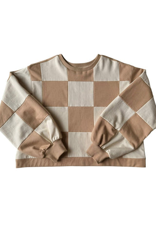 FABRIQUE Z Colorblock Checkered Sweater