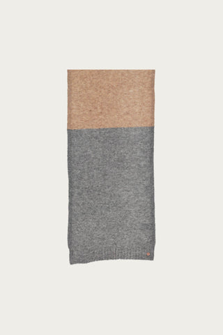 FRAAS Color Block Knit Scarf - Gray 