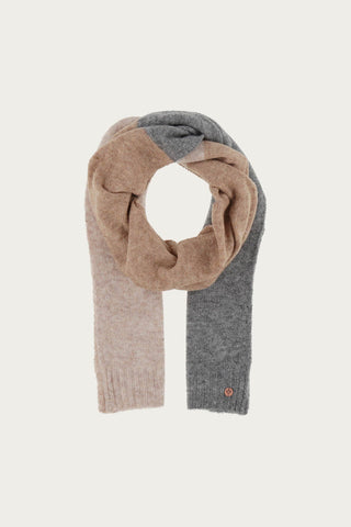 FRAAS Color Block Knit Scarf - Gray 