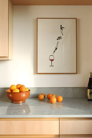 ARTBABY &amp; CO. Red Wine Diving Poster