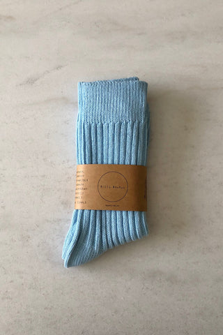 BILLY BAMBOO Ribbed Cotton Socks - Crystal Bright