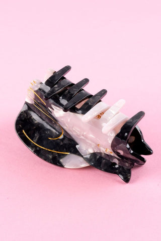 COUCOU SUZETTE Hair Clip - Black &amp; White Cat