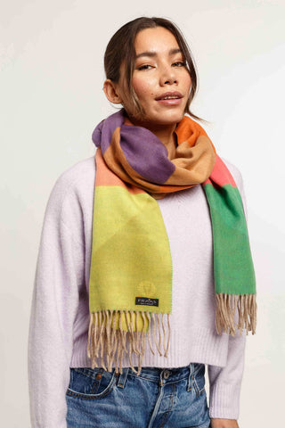 FRAAS Cashmink Heart Color Block Scarf - Multi