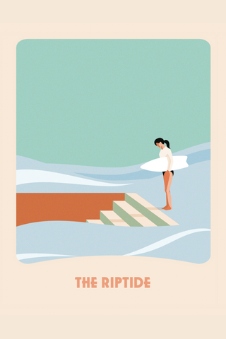 SURF TAROT Tarot Poster - The Riptide