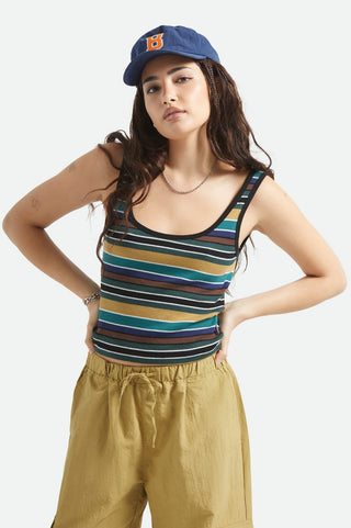 BRIXTON Camisole Ringer - Retro Stripe