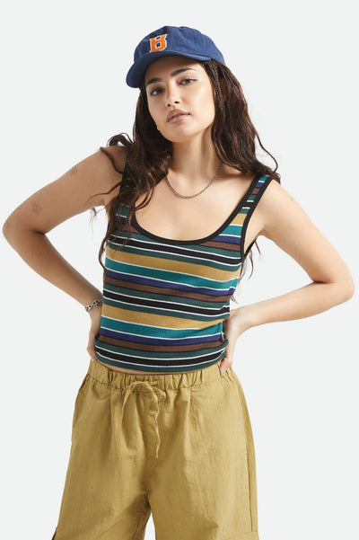 BRIXTON Camisole Ringer - Retro Stripe