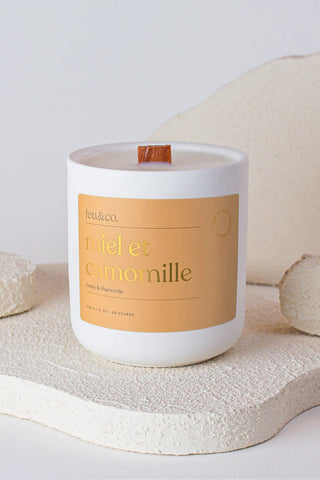 FEU & CO. Bougie Miel et camomille