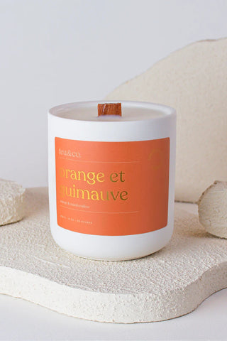 FEU & CO. Bougie Orange et guimauve