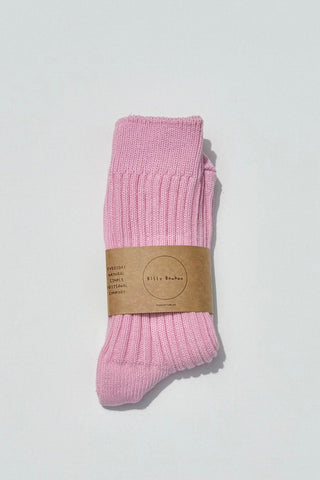 BILLY BAMBOO Ribbed Cotton Socks - Crystal Bright