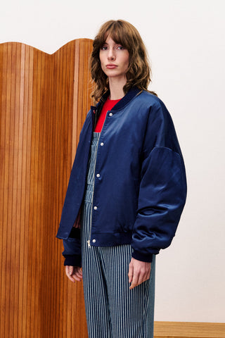 FRNCH PARIS Assam Bomber - Navy Blue