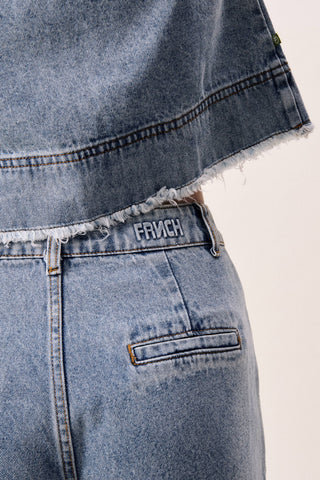 FRNCH PARIS Blouse Aqualina - Bleu Jean