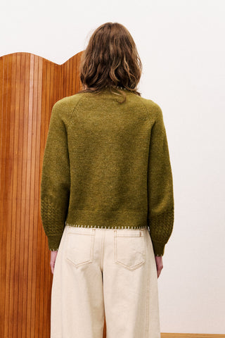 FRNCH PARIS Bergamot Cardigan - Khaki
