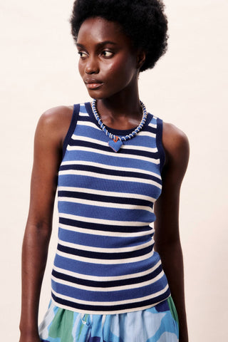 FRNCH PARIS Ceruleen Tank Top - Navy Blue