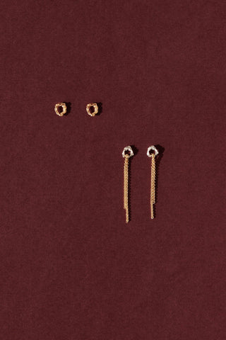 CAMILLETTE Trace Earrings - Silver and Gold