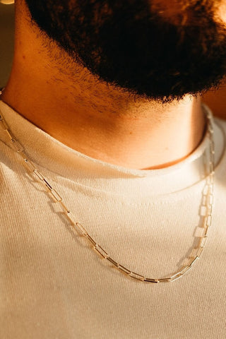 SARAH JEWELRY Paperclip Chain - Silver