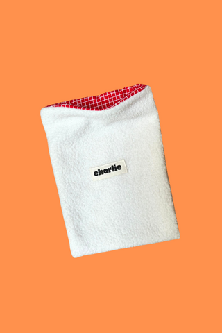 CHARLIE Pochette à Livre Petit Format - Vichy Rouge