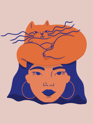 FRESCO Poster Cat on the head