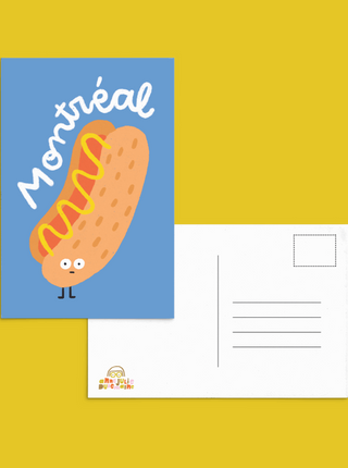 ANNE JULIE DUDEMAINE Carte Postale - Hot Dog