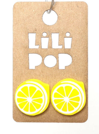 Boucle d'oreille citron. Parfait idée cadeau femme. Bijoux fait au Québec.