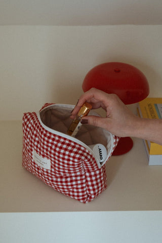 IN THE BAG Quilted Vichy Pouch