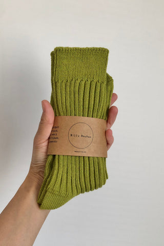 BILLY BAMBOO Ribbed Cotton Socks - Pastel