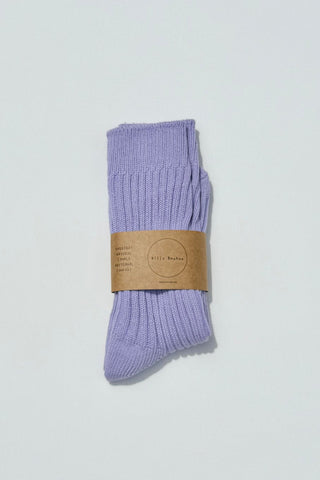 BILLY BAMBOO Ribbed Cotton Socks - Crystal Bright