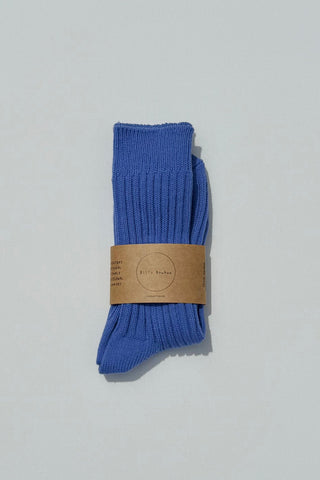 BILLY BAMBOO Ribbed Cotton Socks - Crystal Bright