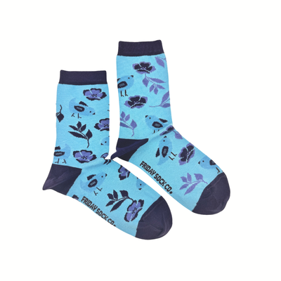 FRIDAY SOCK CO. Socks - Blue Bird and Flower