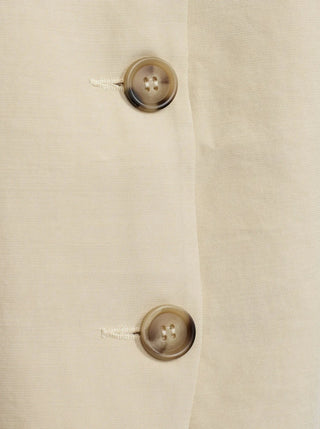 MINIMUM Gilet Freas - Beige, veste sans manches col V avec boutons. Vendu dans une boutique de créateurs locaux.