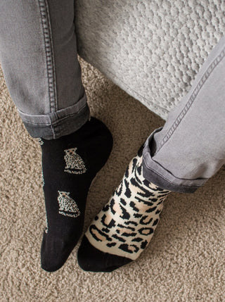 chaussettes pour femmes Leopard et Leopard Spots. Idée cadeau.