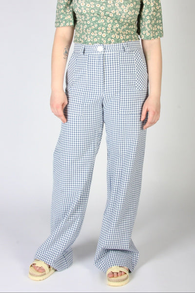BIRDS OF NORTH AMERICA Gannet Pants - Blue Gingham