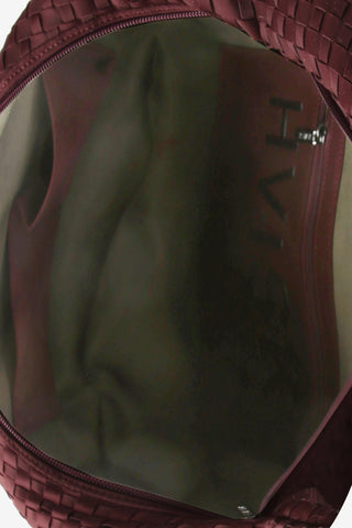 HVISK Haze Woven Tote Bag - Midnight Plum