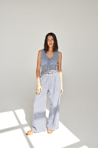 DAILYSTORY Camisole Alix - Vichy Navy